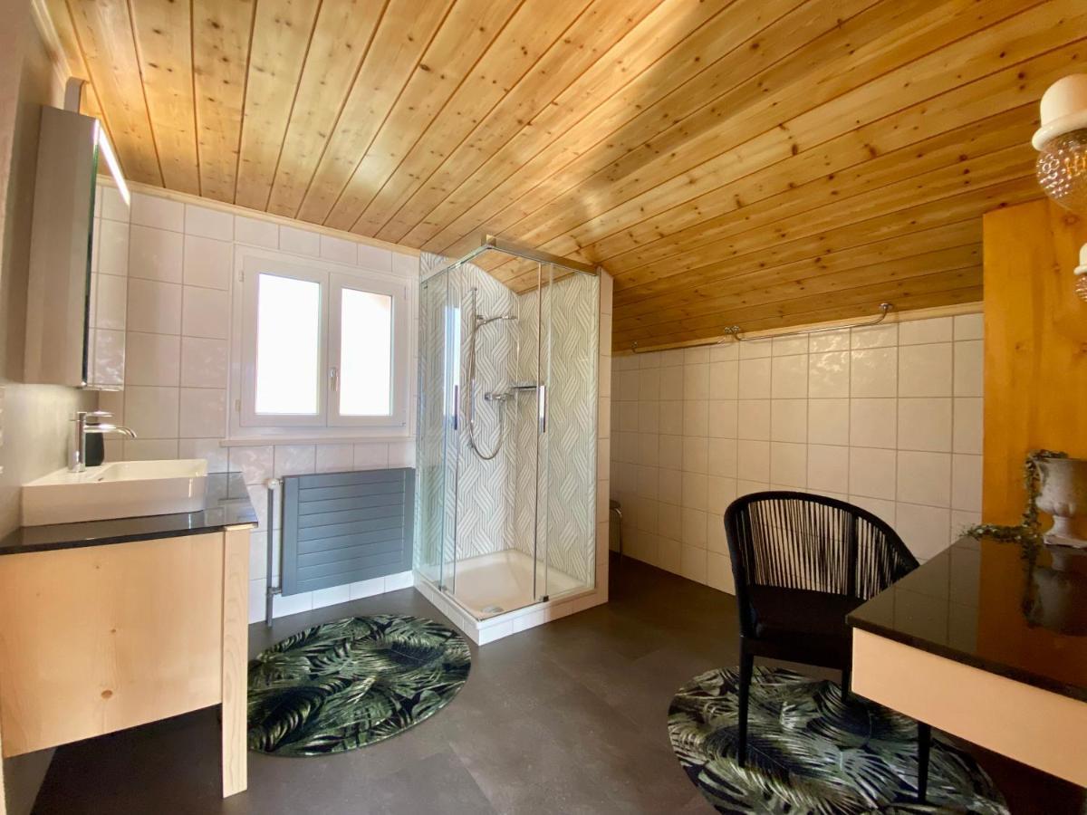 Chalet Egglen "Typical Swiss House, Best Views, Private Jacuzzi" Sigriswil Extérieur photo